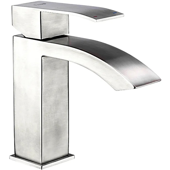 Смеситель д/умывальника нерж/сталь FRAP F10803   (катридж 35мм, на ГАЙКЕ) - изображение №1