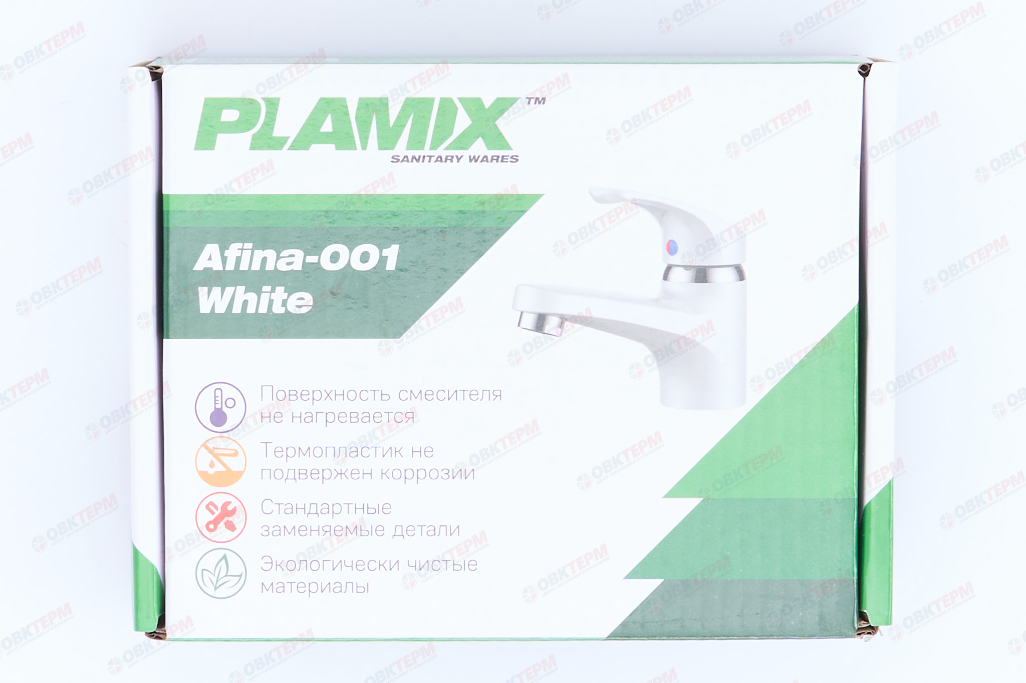 Смеситель д/умывальника PLAMIX AFINA-001 White /ABS-пластик (без подводки) (48 шт/ящ) - миниатюра №7