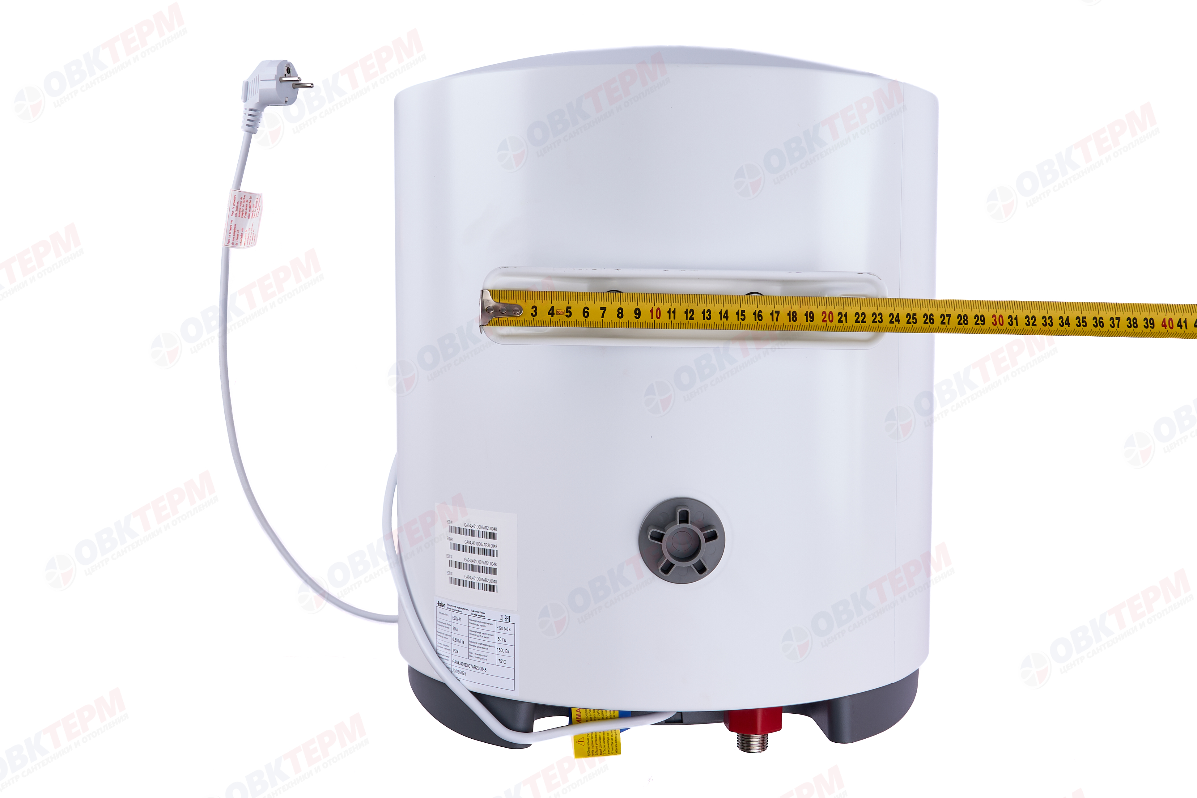 Бойлер   Haier ES        30 V- A1  (вертик.,белый,тэн 1,5 кВт, в447,ш390,г400) - миниатюра №6