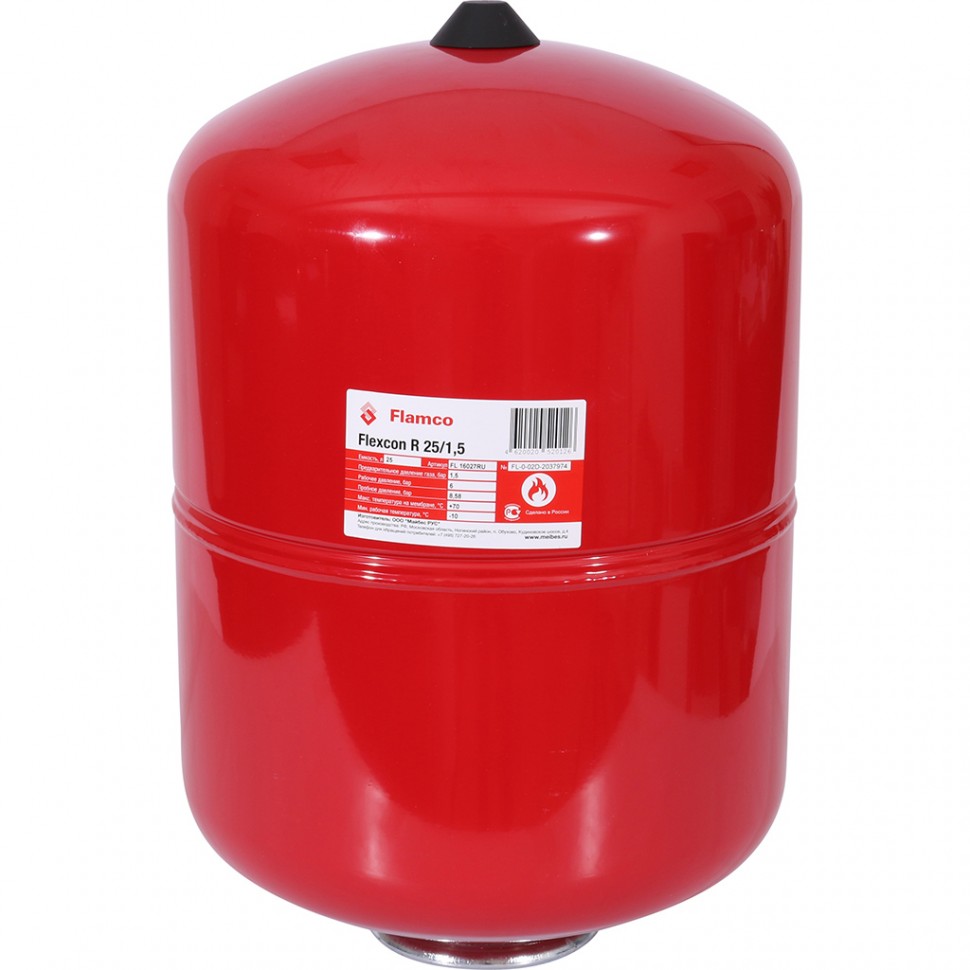 Бак  расширительный  1,5-6 bar  Flexcon R   25 л  (вертикальный) - Изображение №1