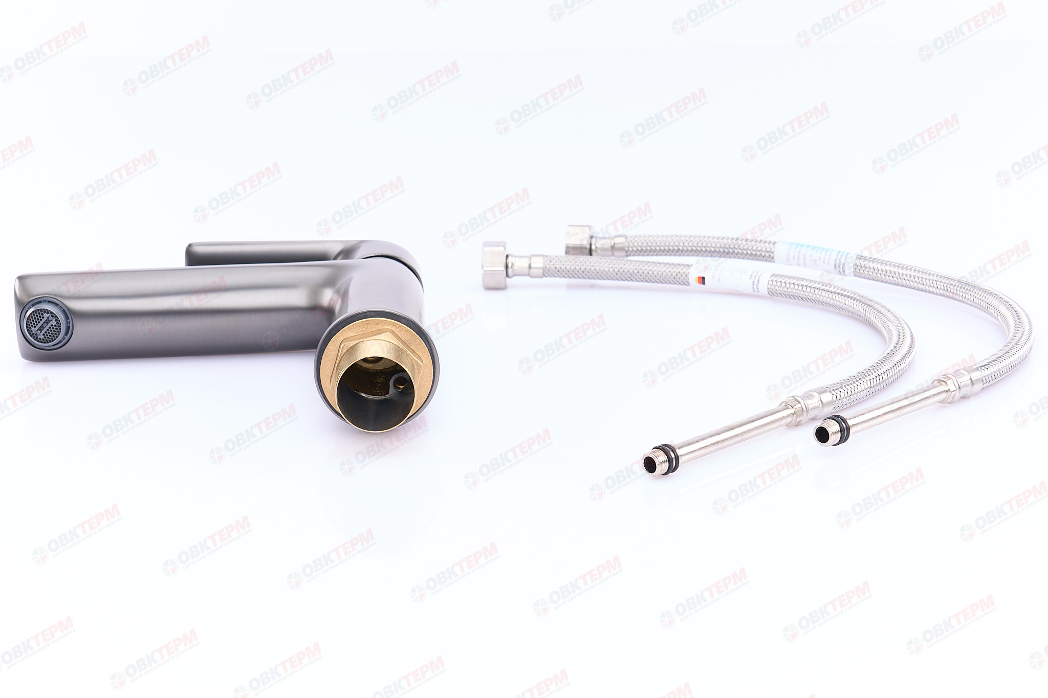 Смеситель д/умывальника MIXXUS PREMIUM ALEX 001 LONG GRAPHITE (ф35мм) (10шт/ящ) - Изображение №4