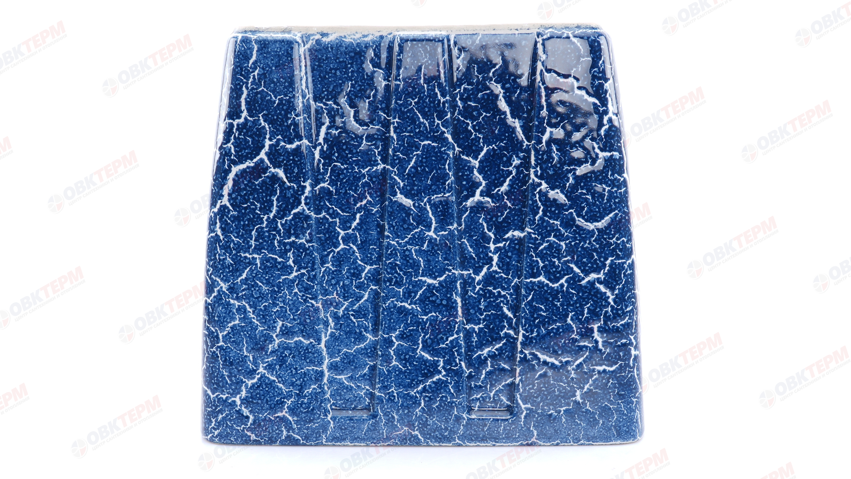 ROSA Бачок "Премьер" СИНИЙ КРАКЕЛЮР (унитаз ПРЕМЬЕР), нижний подвод (210мм) БЕЗ КРЫШКИ - Изображение №4