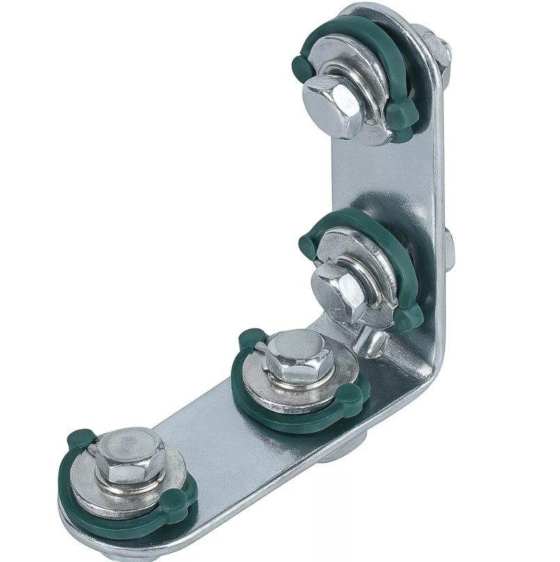 Уголок 90°, 4 отверстия, 4 монтажные гайки        ZEISSLER     (4шт/40ящ) - Изображение №1