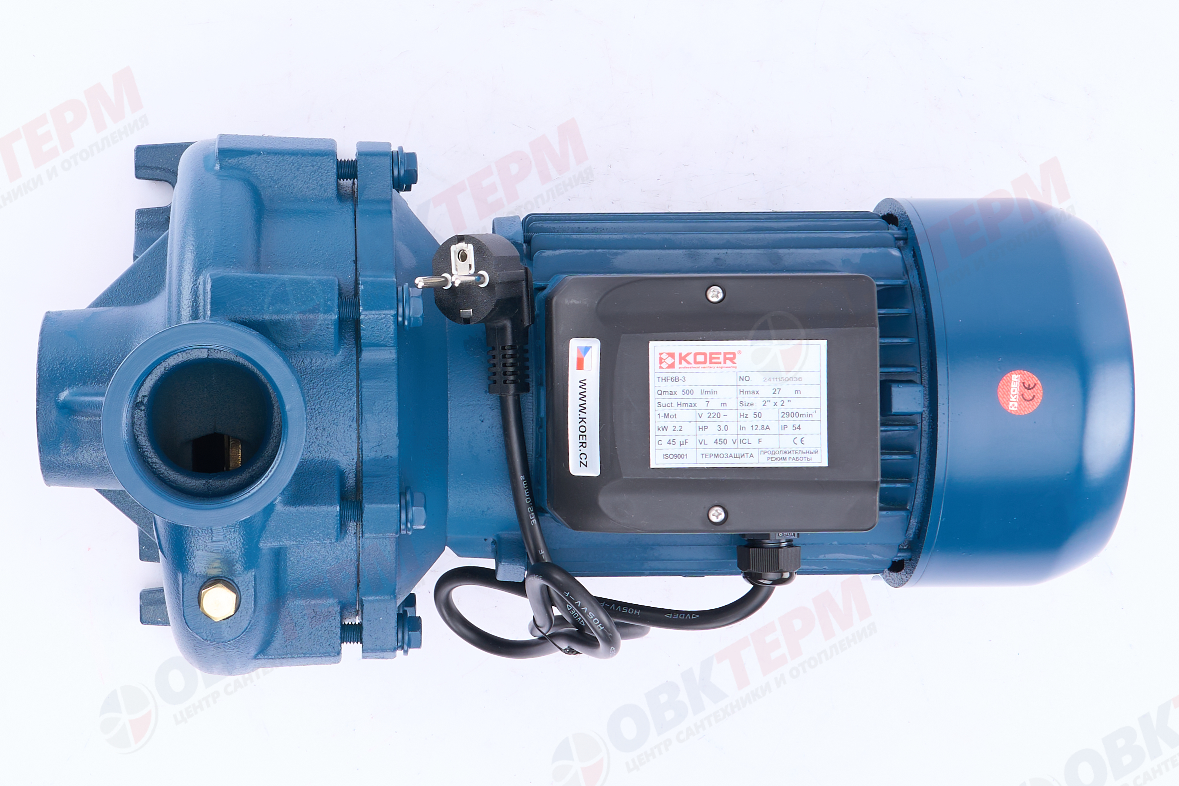 Насос многоступенчатый THF6B/3 KOER  (2.2кВт/500л.м./27м.) 2" - миниатюра №6