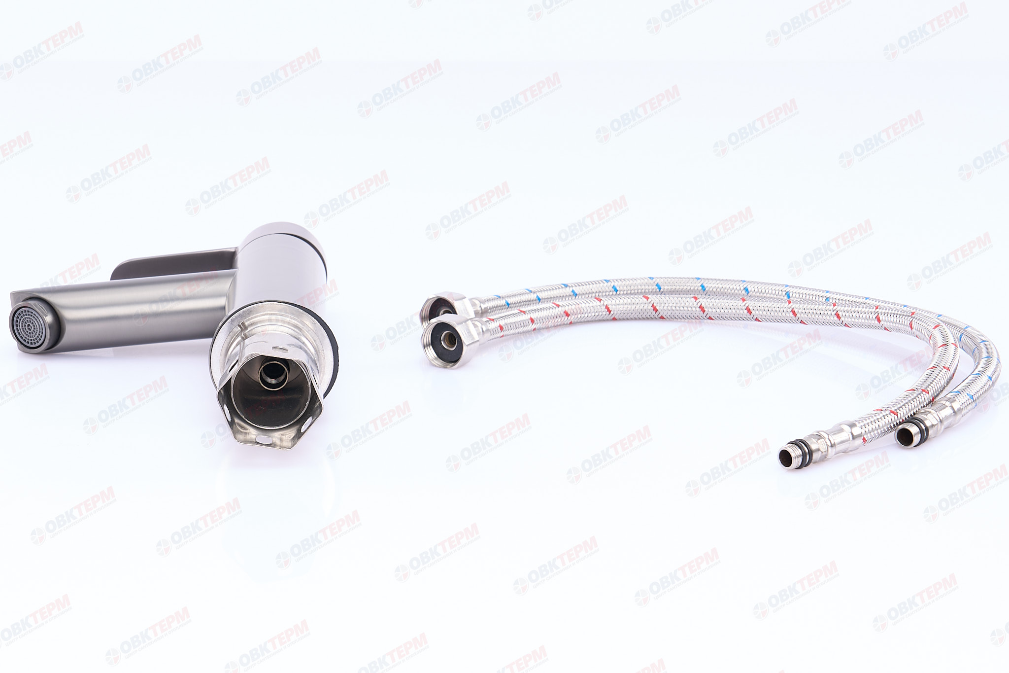 Смеситель д/умывальника FRAР F10801-9 оружейная сталь нерж/сталь (Ø35, на гайке) (10 шт) - миниатюра №5