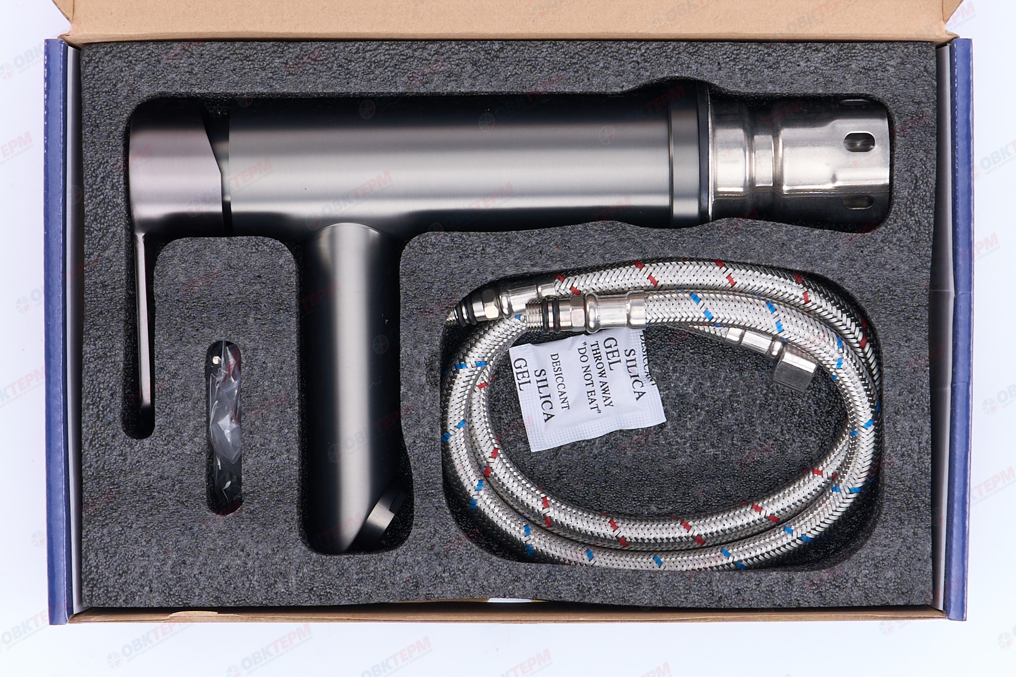 Смеситель д/умывальника FRAР F10801-9 оружейная сталь нерж/сталь (Ø35, на гайке) (10 шт) - миниатюра №6