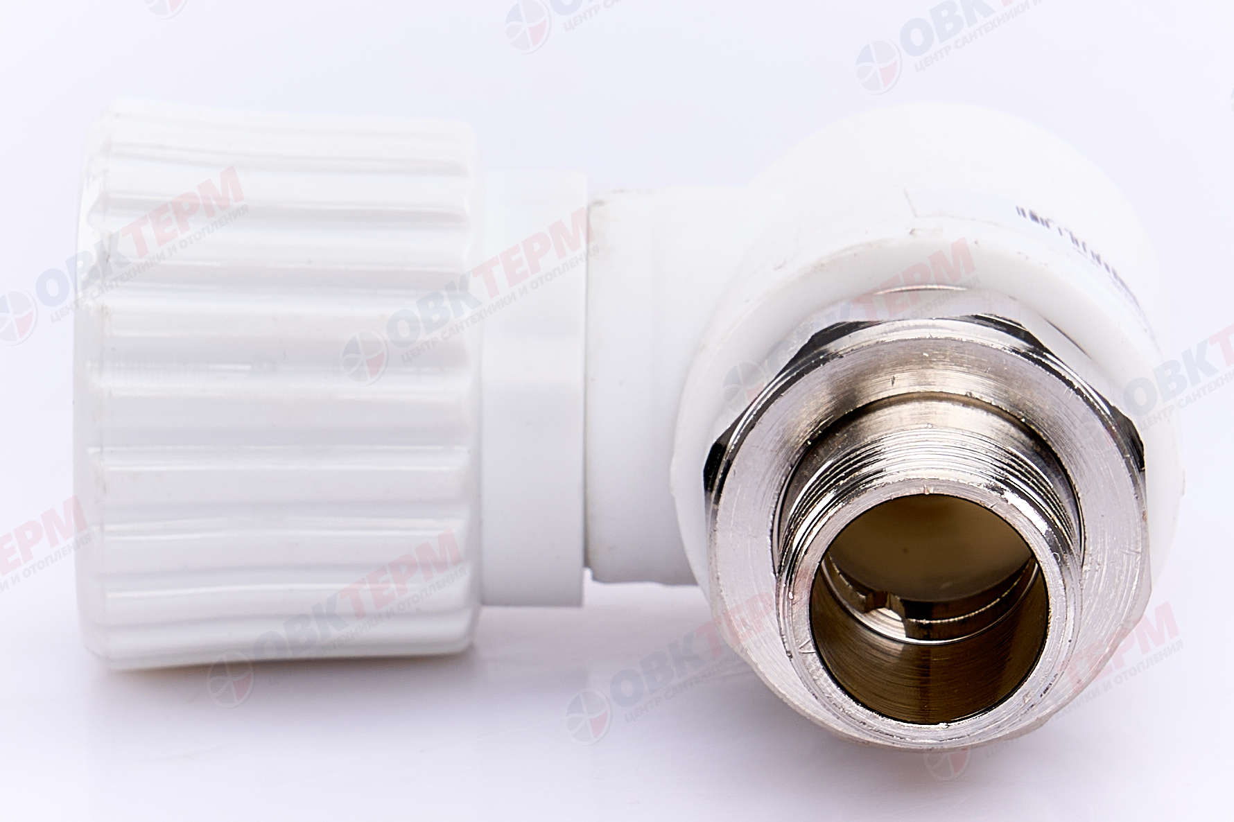 Вентиль для радиатора   20х1/2"  прямой  БЕЛЫЙ PP-R   (RTP)   (50/10) - миниатюра №4