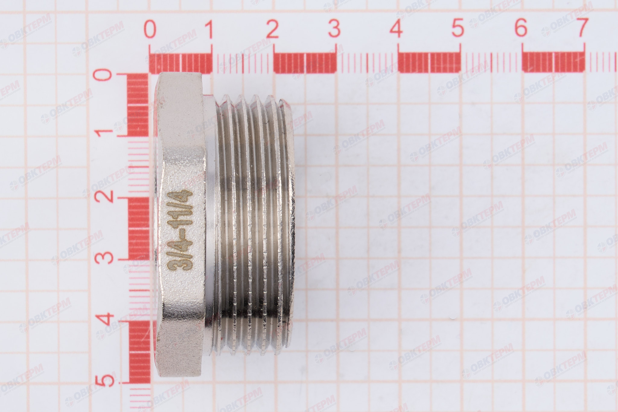 Футорка  1 1/4" -  3/4"   Никель TIM                   (100/10) - миниатюра №6
