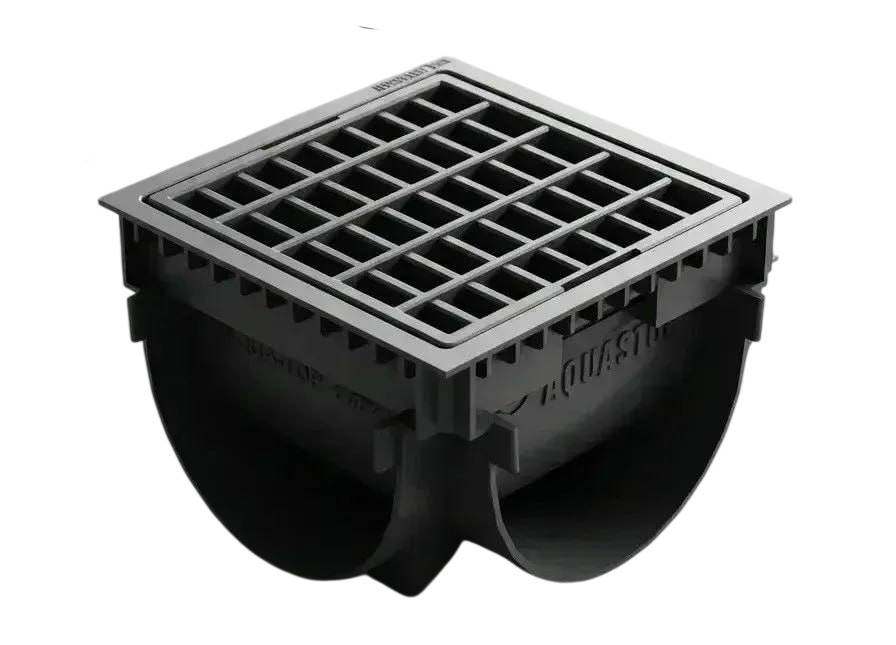 Поворот для лотков под 90°  AQUA-TOP Series X  с пластиковой решеткой (Д136хШ136хВ90) комплект 1шт - Изображение №1