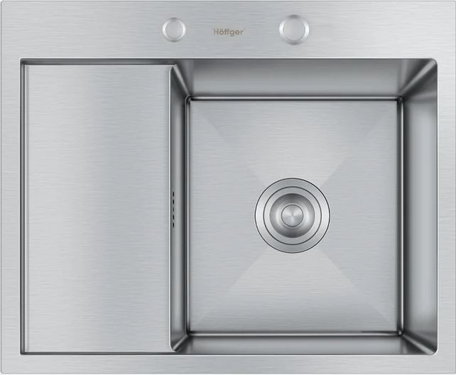 Мойка HOFFGER 5848-R SATIN /сифон /1+3мм /580*480*210мм (8шт/ящ) - Изображение №1