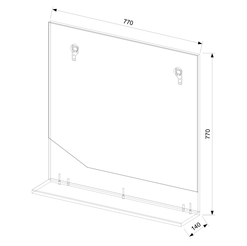 Зеркало EvaGold  80 "Liberty" травертин - Изображение №3