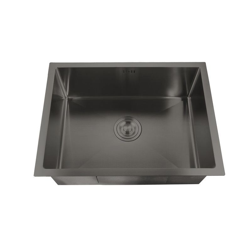 Мойка из нержавеющей стали ZERIX ZH4843-215.SUS304 NANO-BLACK (3.0/0.8 мм) (с сифоном) - Изображение №1