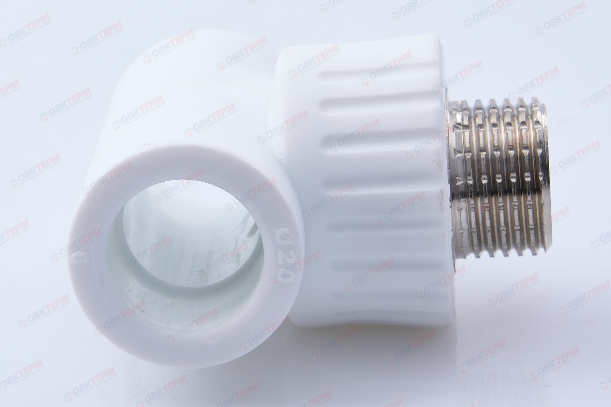 Тройник с МРН 20 * 1/2" * 20    БЕЛЫЙ PP-R   (RTP)     (90/15) - Изображение №3