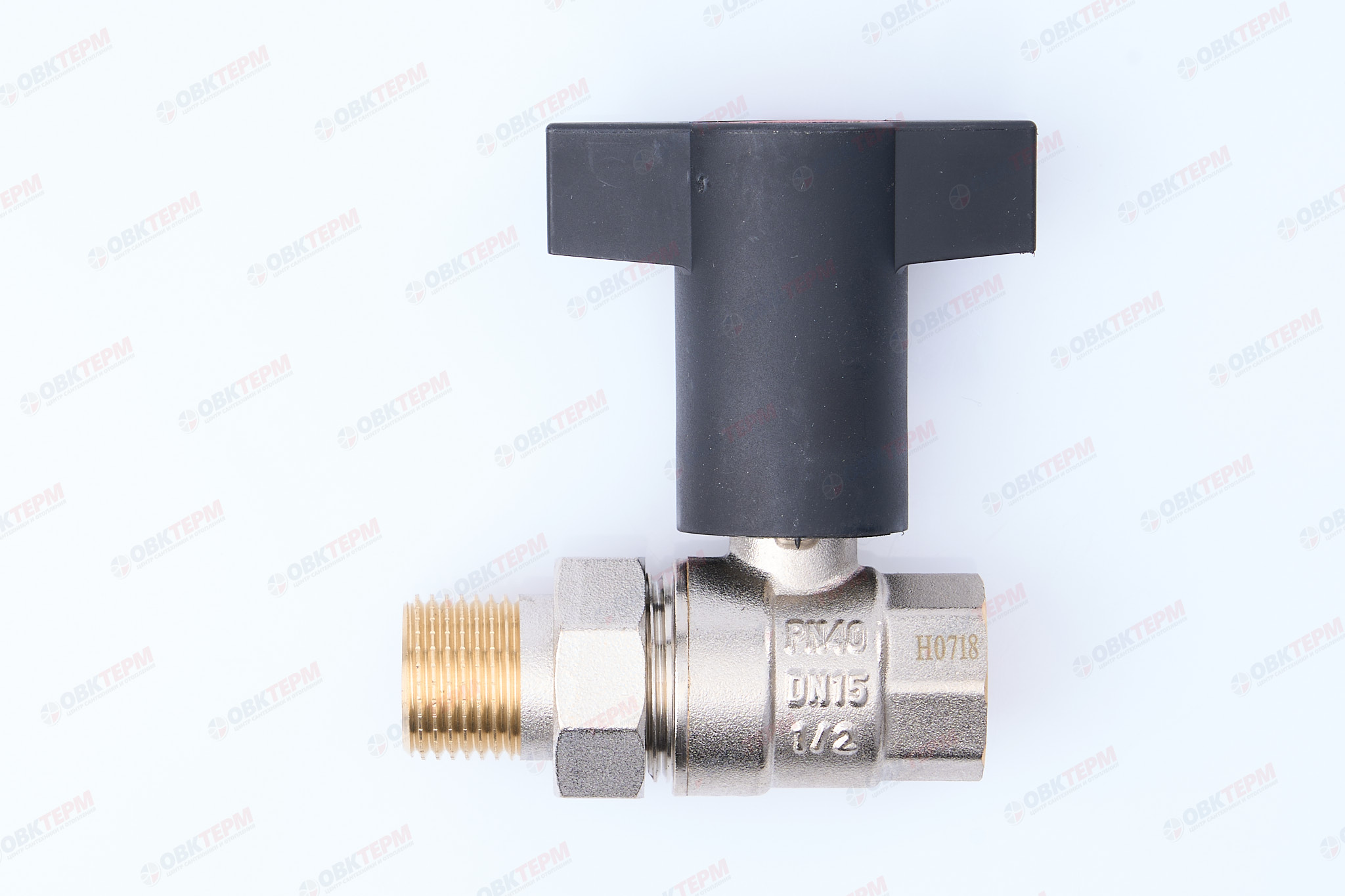 Кран шаровый с американкой (ручка пластик)     ZEISSLER      1/2"   ВН   (10/40) - Изображение №1