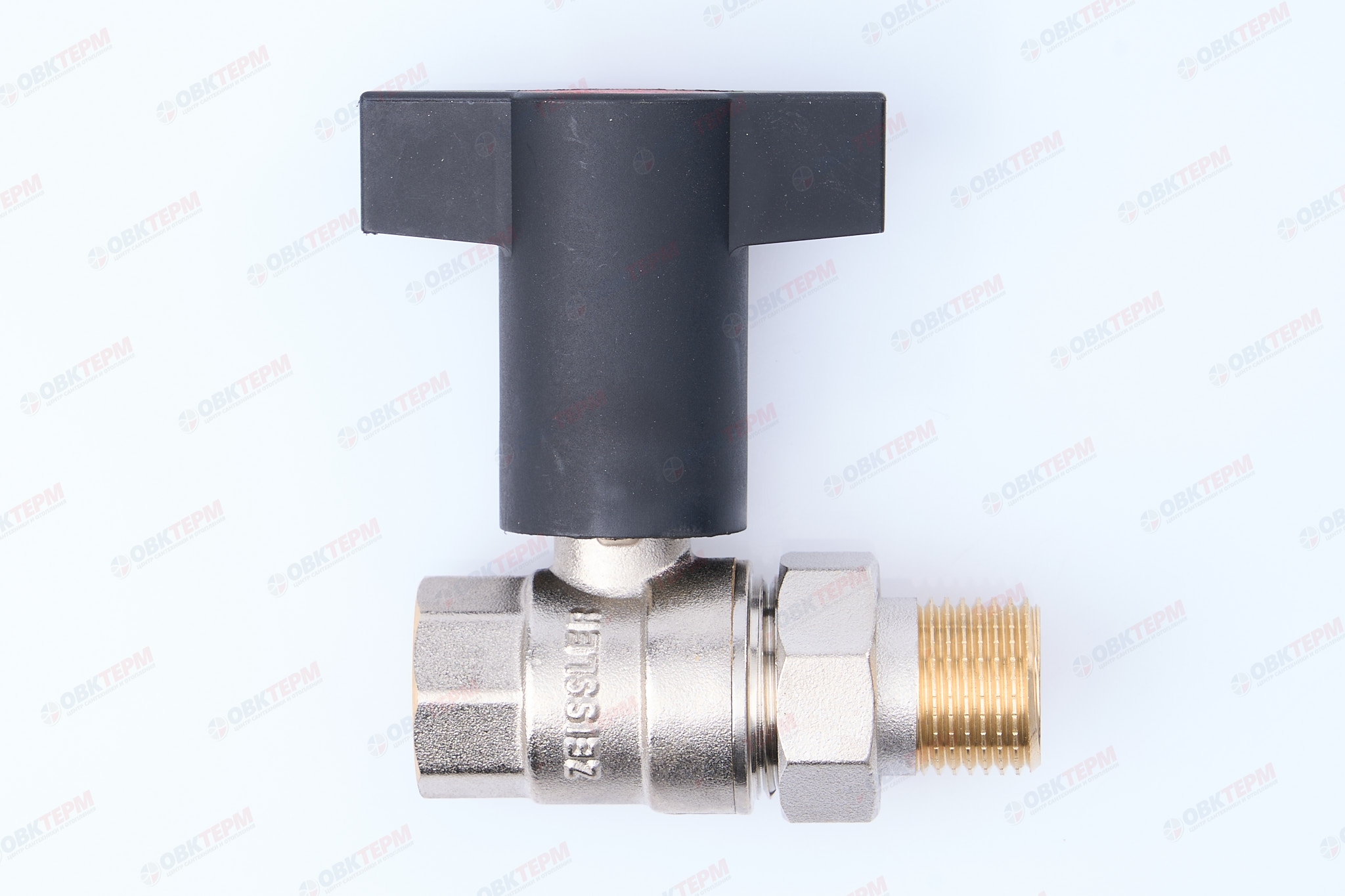 Кран шаровый с американкой (ручка пластик)     ZEISSLER      1/2"   ВН   (10/40) - Изображение №2