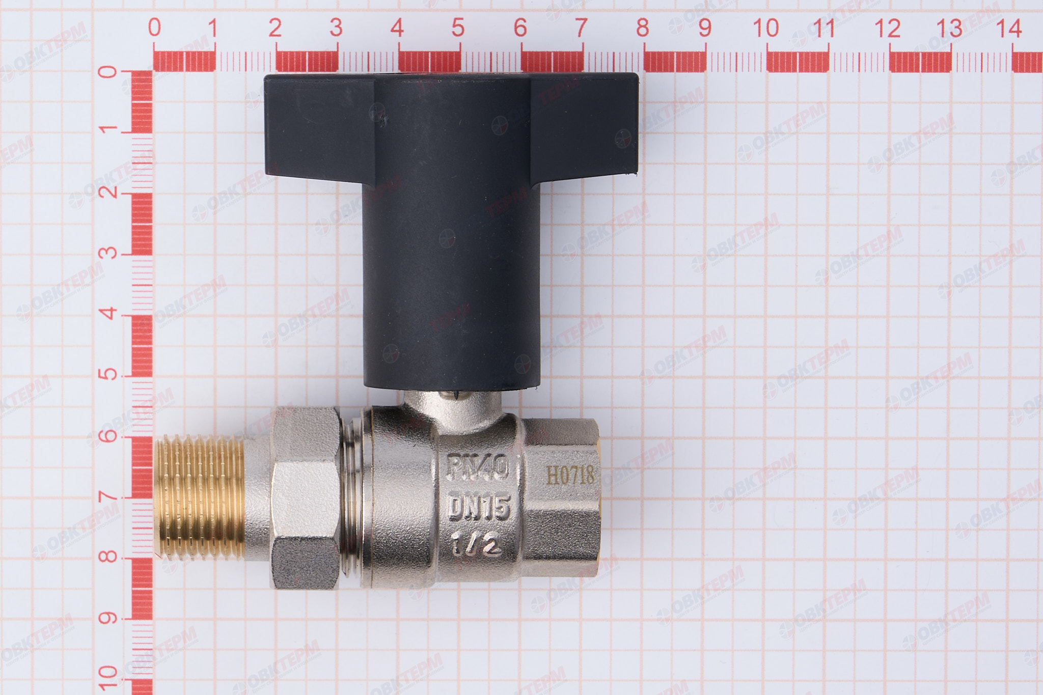 Кран шаровый с американкой (ручка пластик)     ZEISSLER      1/2"   ВН   (10/40) - миниатюра №6