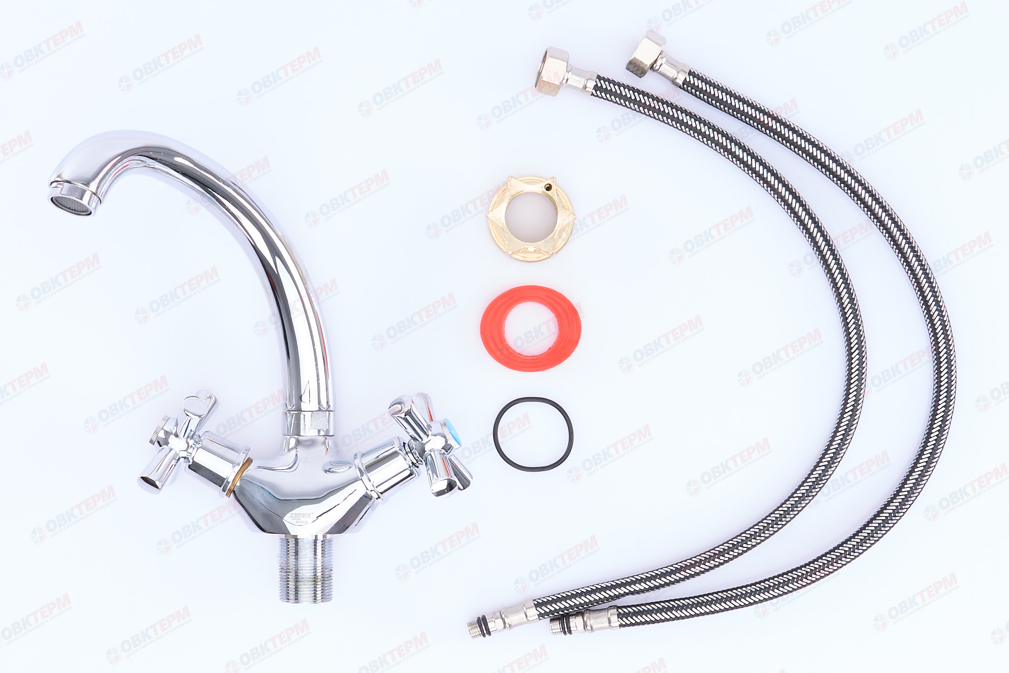 Смеситель д/умывальника буксовый ZERIX TLC-A722 ГАЙКА  (10 шт/ящ) - Изображение №3