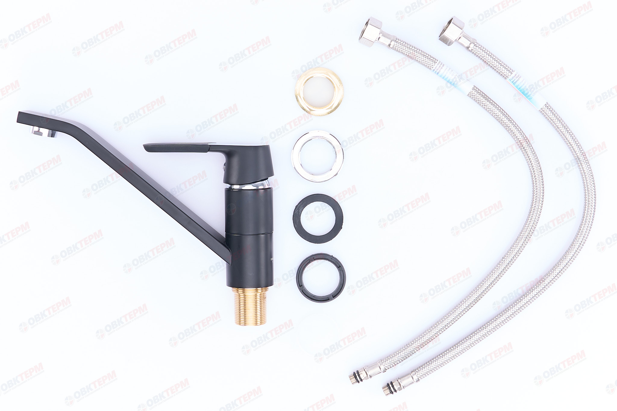 Смеситель д/кухни MIXXUS PREMIUM TIGER 555 Ø35 25 см на ГАЙКЕ BLACK (10 шт/ящ) - миниатюра №3