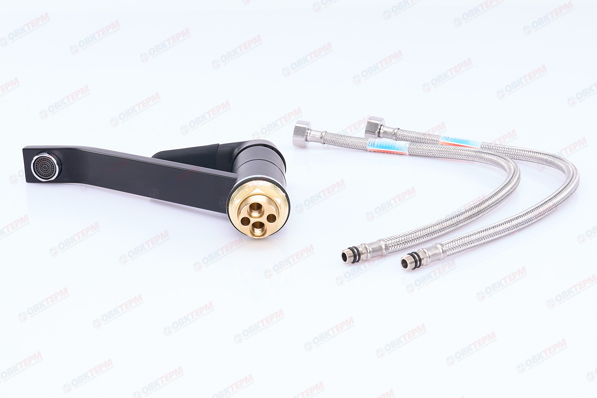 Смеситель д/кухни MIXXUS PREMIUM TIGER 555 Ø35 25 см на ГАЙКЕ BLACK (10 шт/ящ) - миниатюра №4