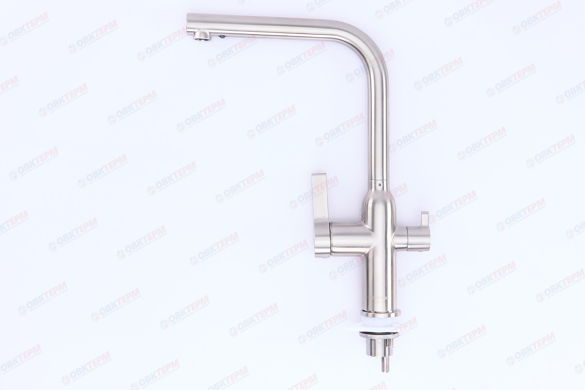 Смеситель д/кухни под ФИЛЬТР GAPPO G4399-4 нерж сталь /сатин  (Ø35, на гайке) - миниатюра №6