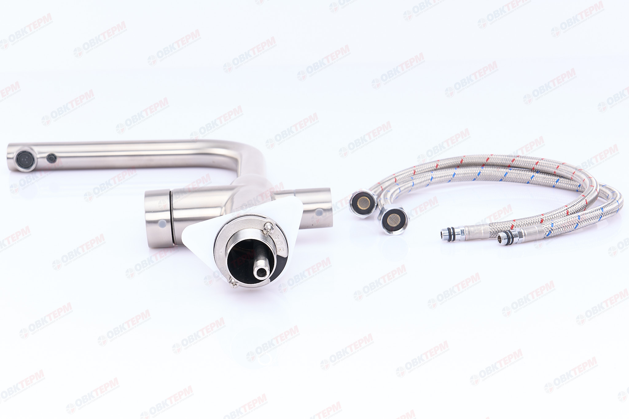 Смеситель д/кухни под ФИЛЬТР GAPPO G4399-4 нерж сталь /сатин  (Ø35, на гайке) - миниатюра №8