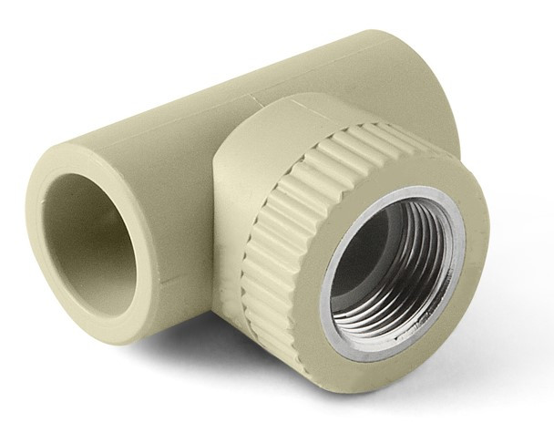 Тройник с МРВ 32 * 1/2" * 32    СЕРЫЙ PP-R   (RTP)     (40/10) - Изображение №2