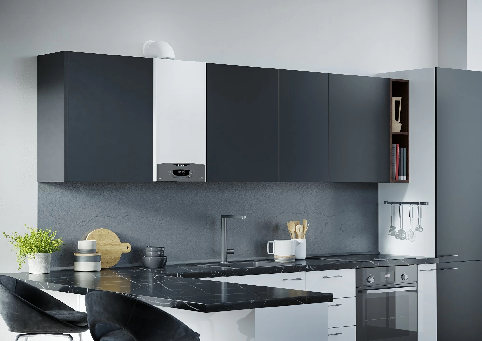 Котел газовый Ariston  CLAS  XC SYSTEM  28 FF NG (28 кВт,1-конт,встроен.3-х ход.клап,турбо,без трубы - Изображение №5
