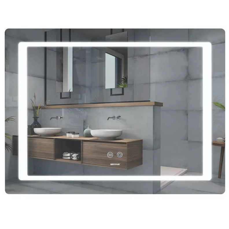 MIXXUS STYLE MR13-80x60-REVERSE Зеркало с LED Touch, Anti-fog, димером, регулятором яркости - Изображение №4