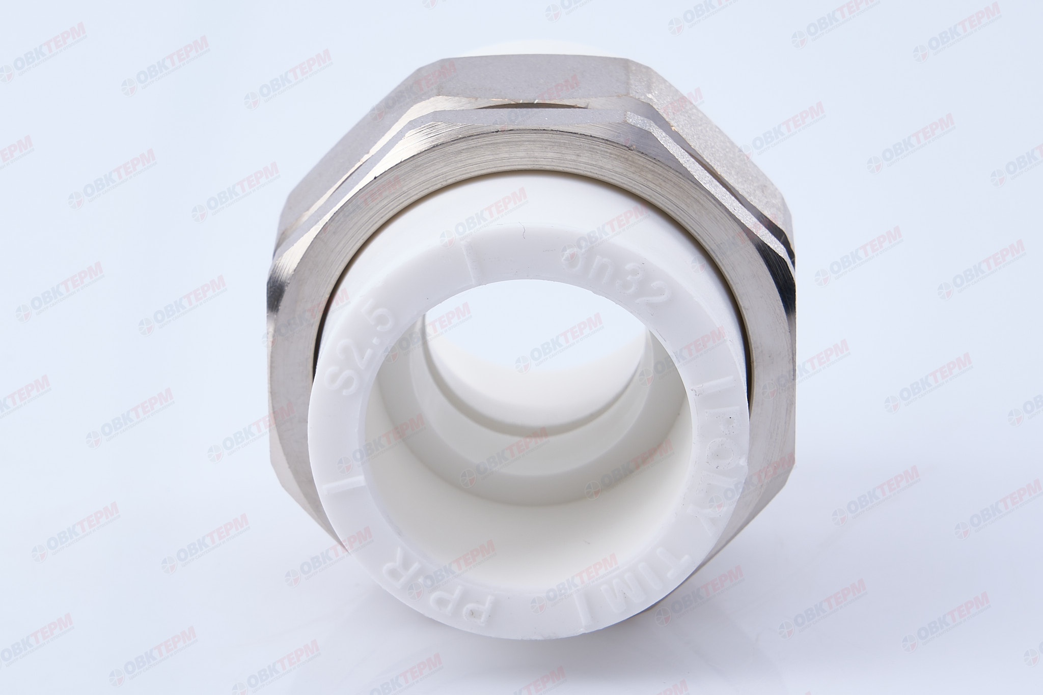 Разборное  соединение 32  труба-труба ВВ   (белый)   (50/5)  (TIM) - Изображение №3