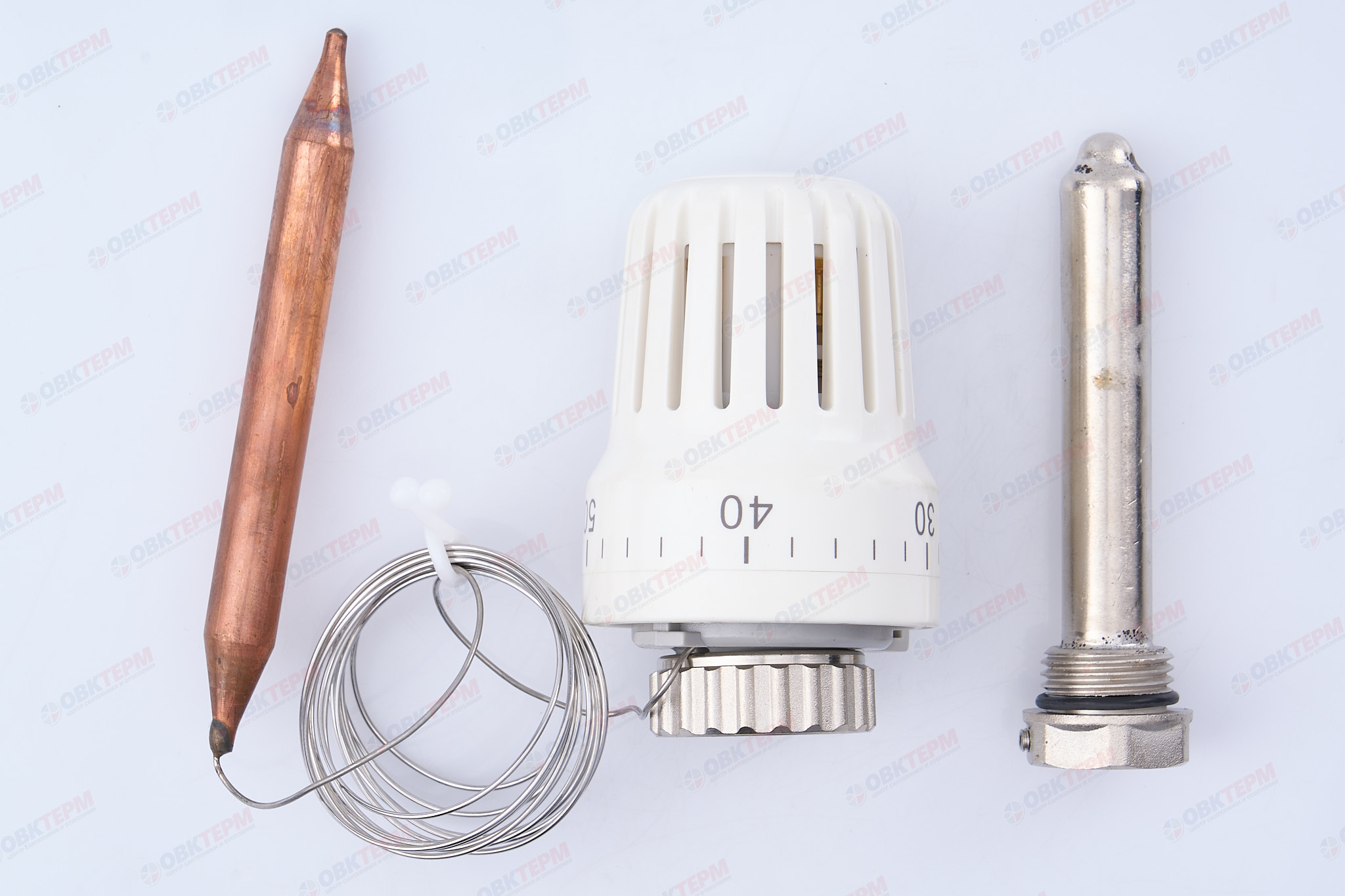 Термоголовка  Valtec с погружным датчиком (диап. рег.20-70С 2м) - Изображение №1
