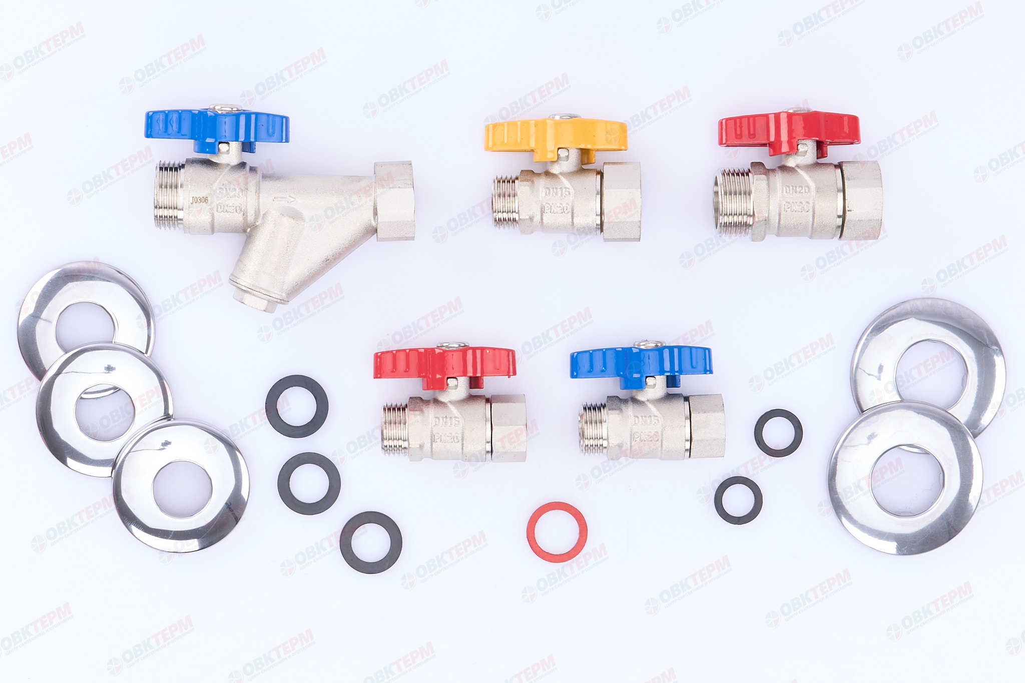 Набор кранов для газового котла ПРЯМОЙ    TIM     (1шт/16ящ) - Изображение №2