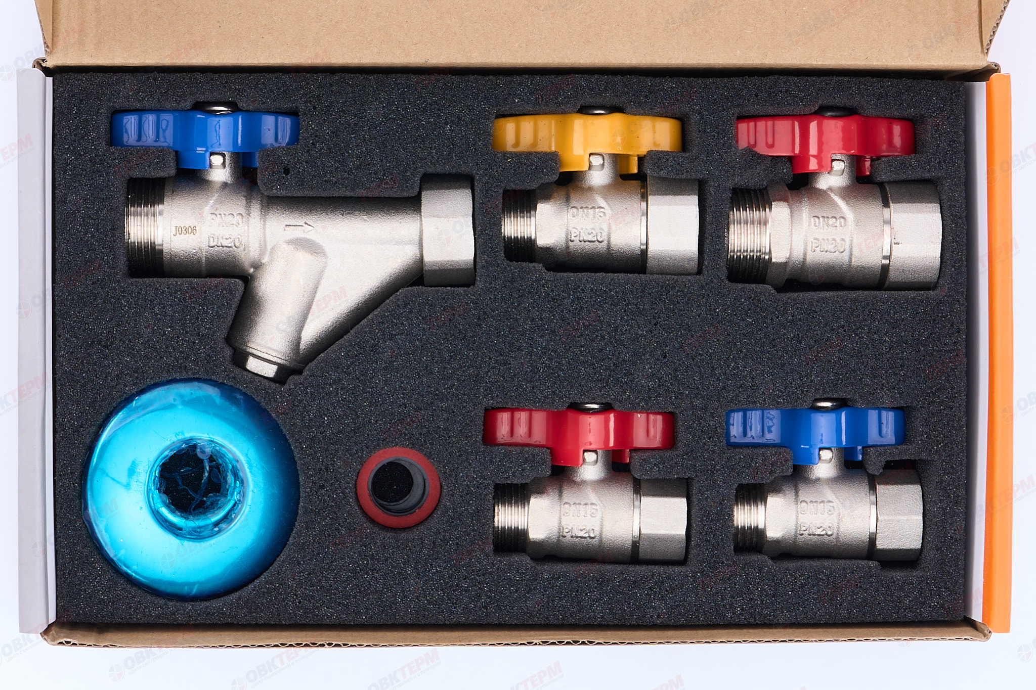 Набор кранов для газового котла ПРЯМОЙ    TIM     (1шт/16ящ) - миниатюра №7