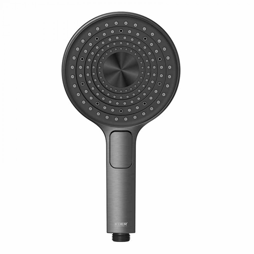 Лейка д/душа ручная KOER KP-0403-07 (3 режима, цвет ГРАФИТ) 130мм (30 шт/ящ) - Изображение №2