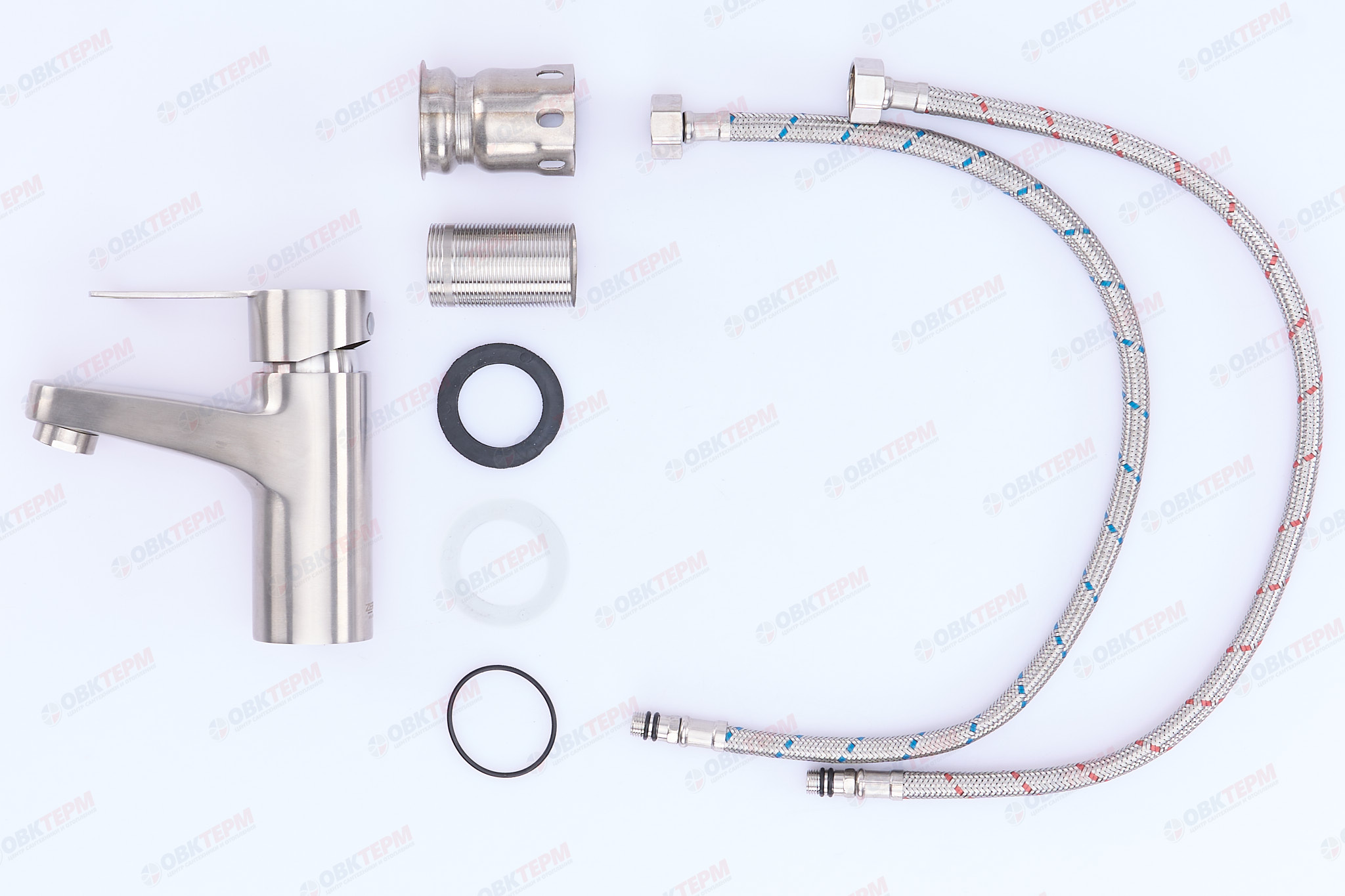 Смеситель д/умывальника нерж/сталь ZERIX - HSB-001   (10 шт/ящ) - миниатюра №4