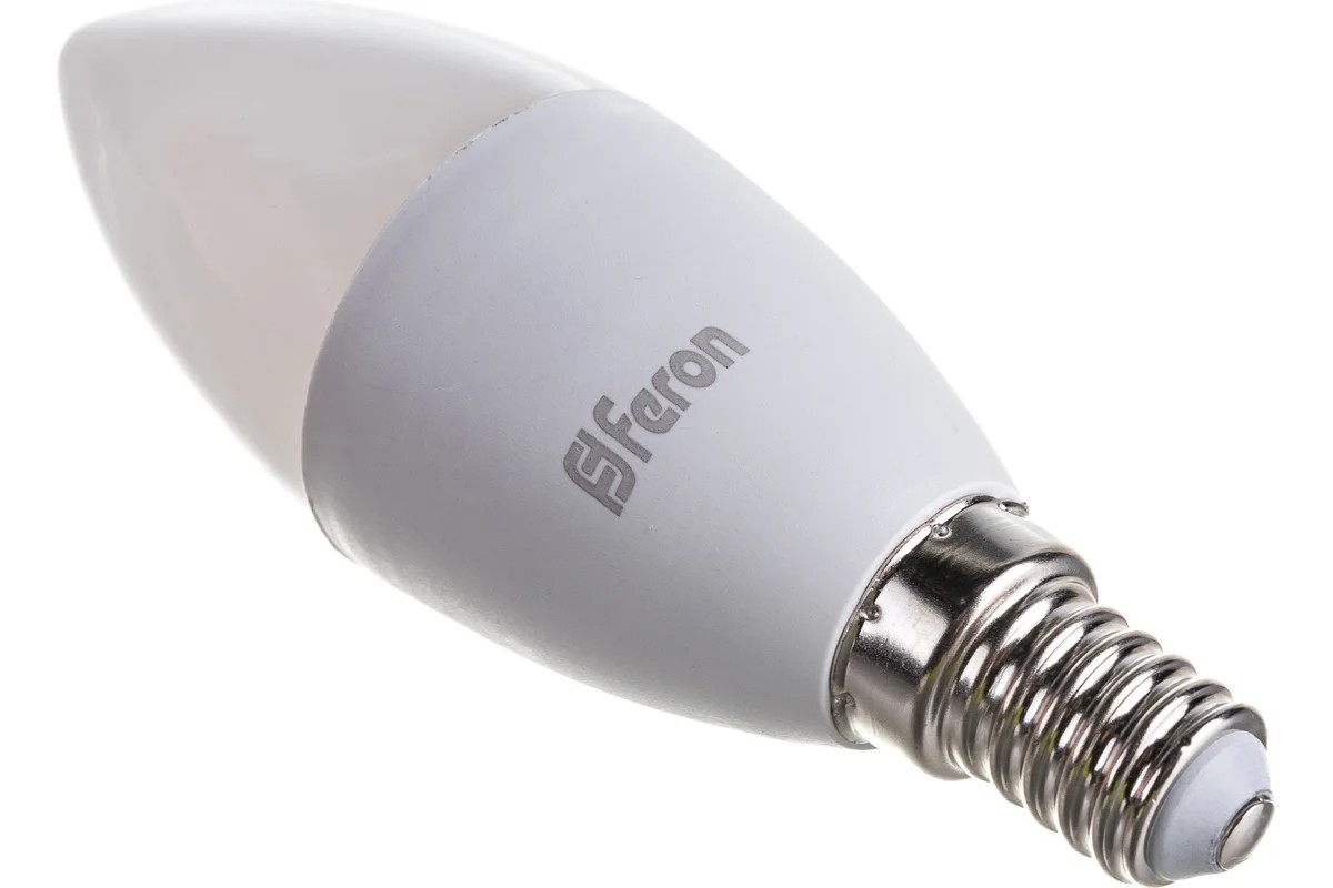 Feron Лампа светодиодная, (13W) 230V E14 4000K С37, LB-970 - миниатюра №6