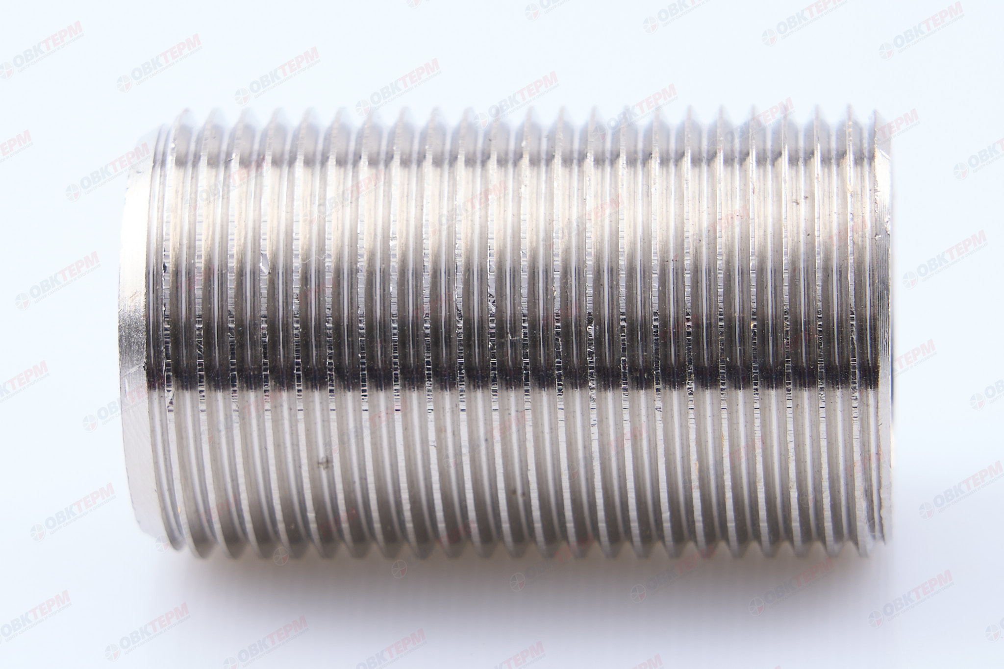 Ниппель под сгонный ключ     3/4"  никель     (Valtec) - Изображение №5