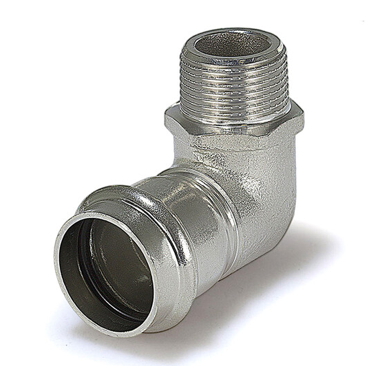 Угол пресс из нерж.ст.  18 х 1/2"Н    ZEISSLER  (100/5) - Изображение №1