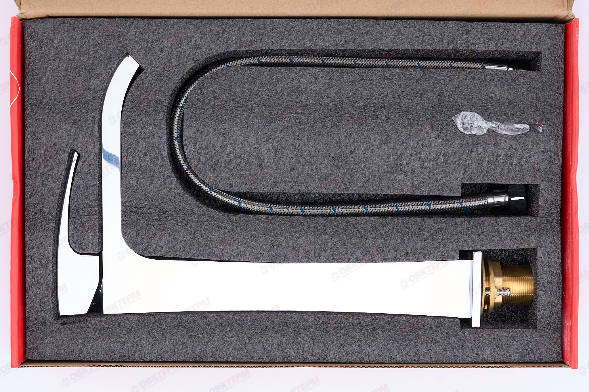 Смеситель д/умывальника KOER KB-13007-01 ВЫСОКИЙ  (Цвет хром) (8шт/ящ) - миниатюра №6