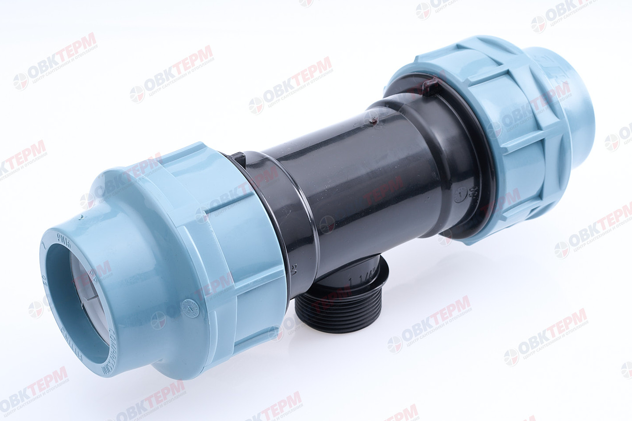 Тройник   50 * 1 1/4"н * 50   ПНД  ИТАЛ/STR   (27/2шт) - Изображение №1