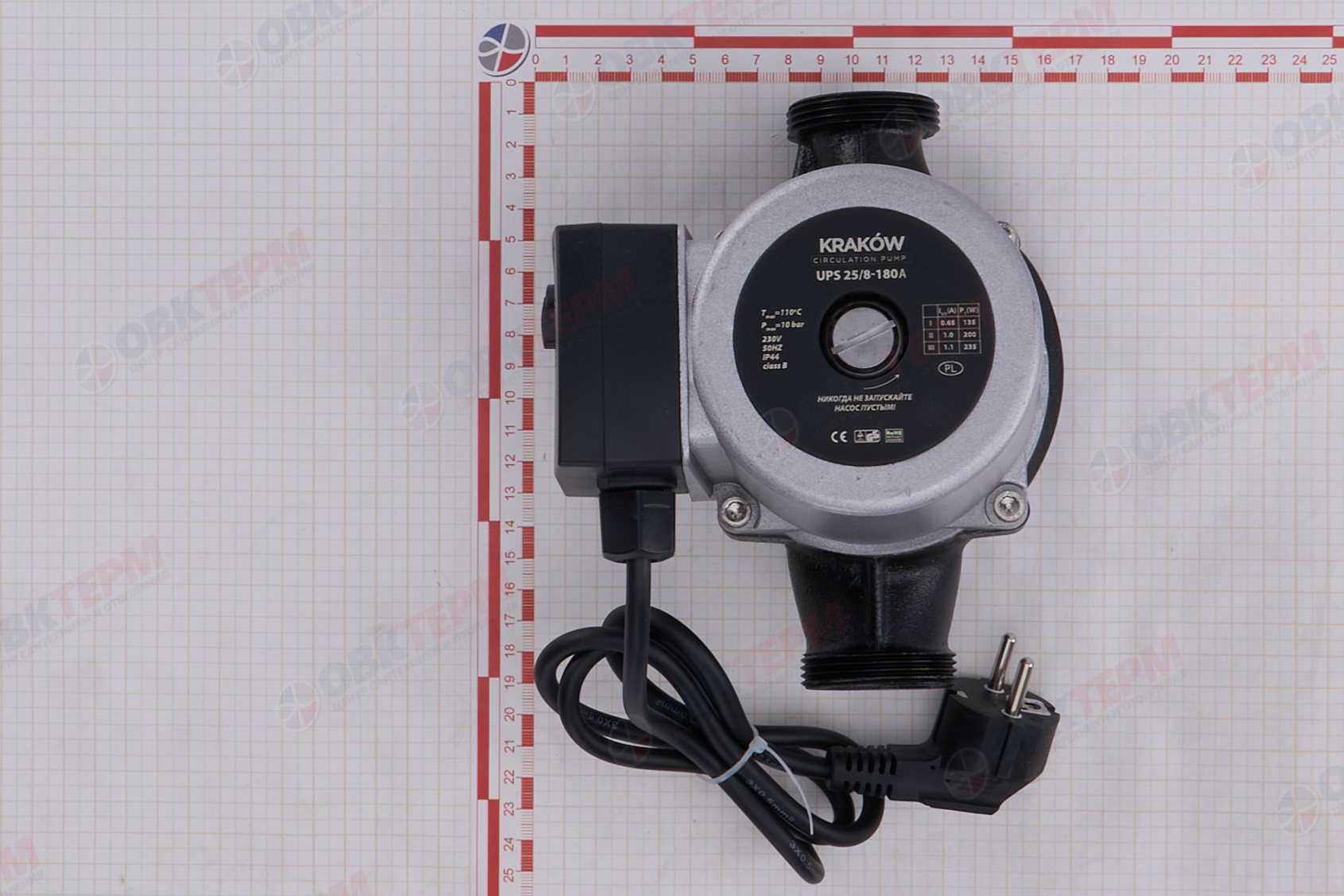 Насос циркуляционный  UPS 25/8-180  A  KRAKOW без гаек - Изображение №5