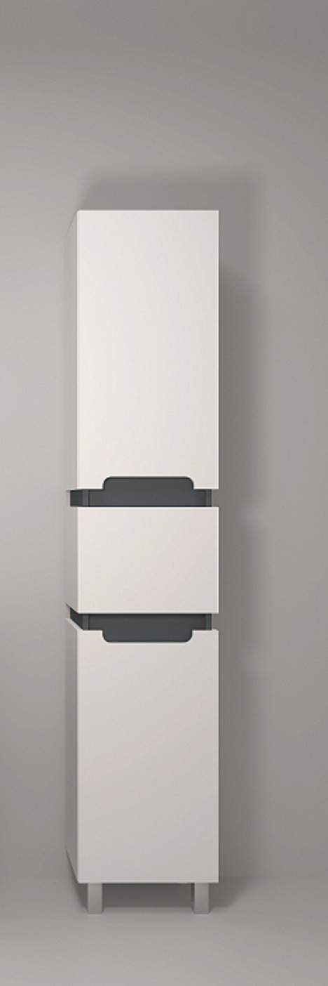 Шкаф-пенал напольный 40 "Vesta " №4 EvaGold белый/графит - миниатюра №6