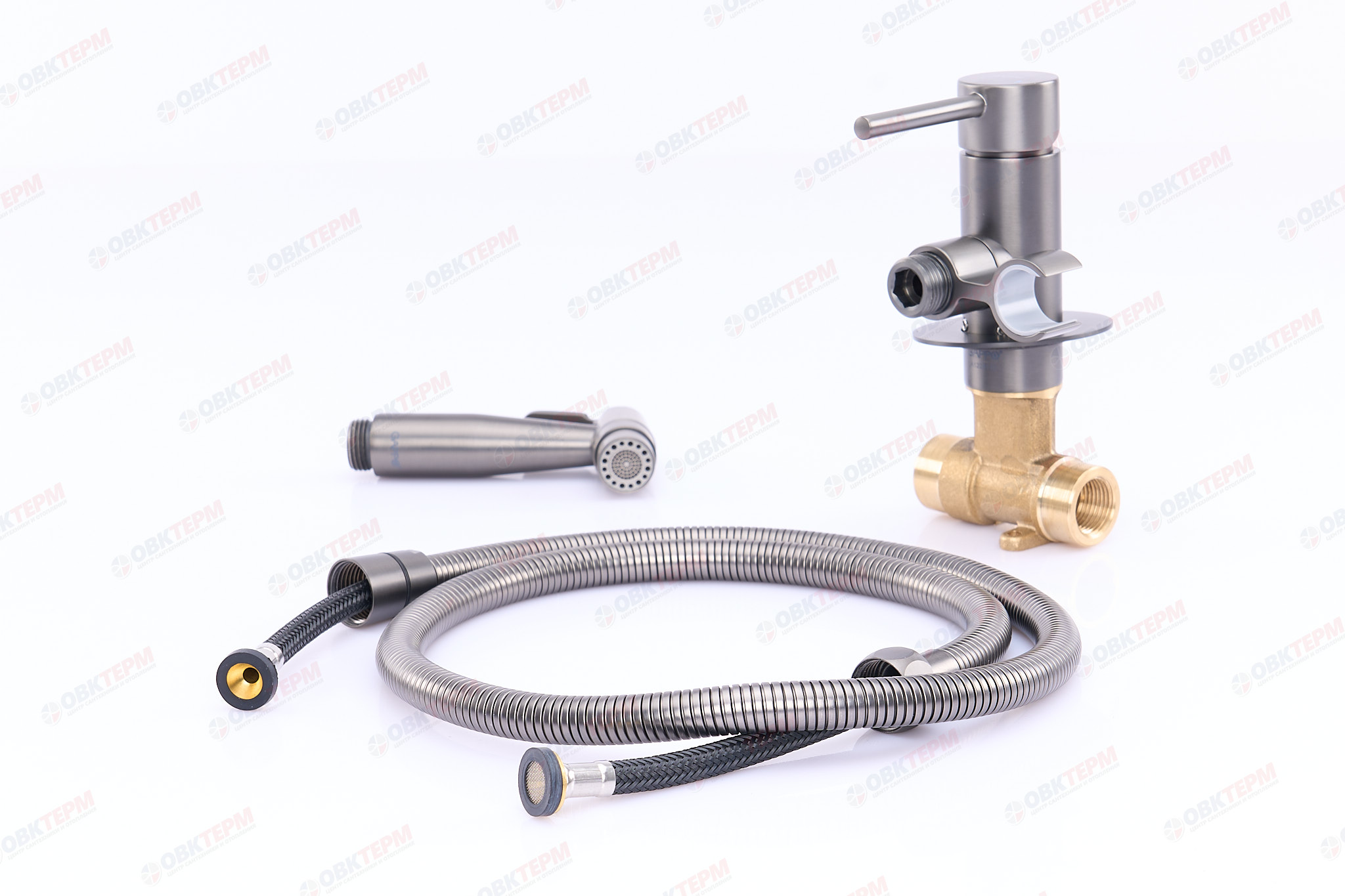 Смеситель с гигиеническим душем GAPPO G7206-9 латунь /оружейная сталь - Изображение №5