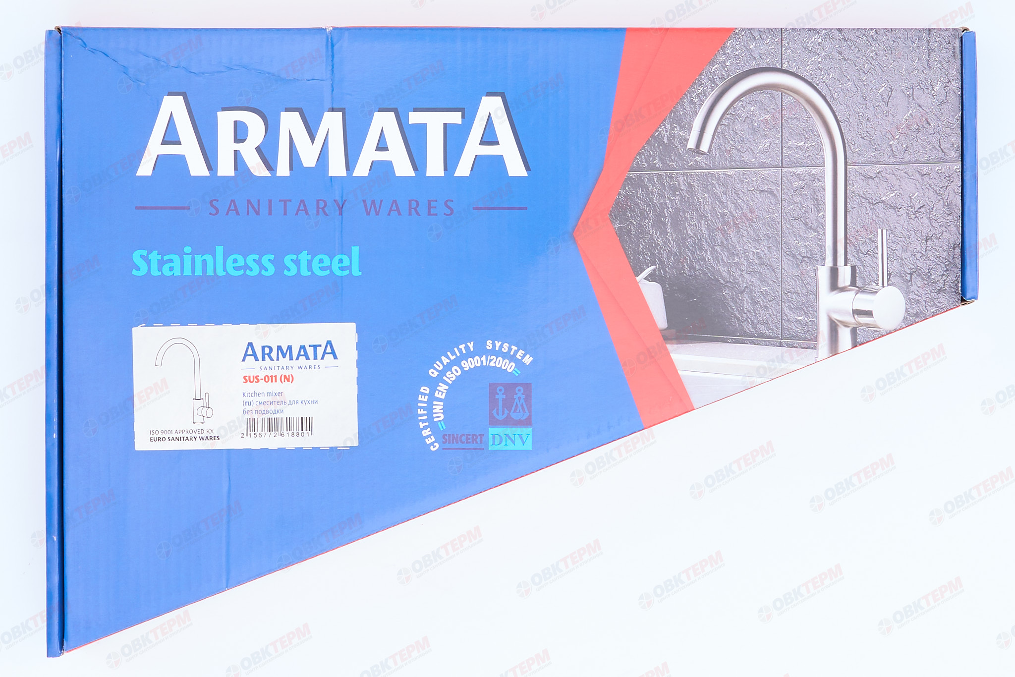 Смеситель д/кухни нерж/сталь ARMATA SUS-011(N) (без подводки) (16 шт/ящ) - миниатюра №6