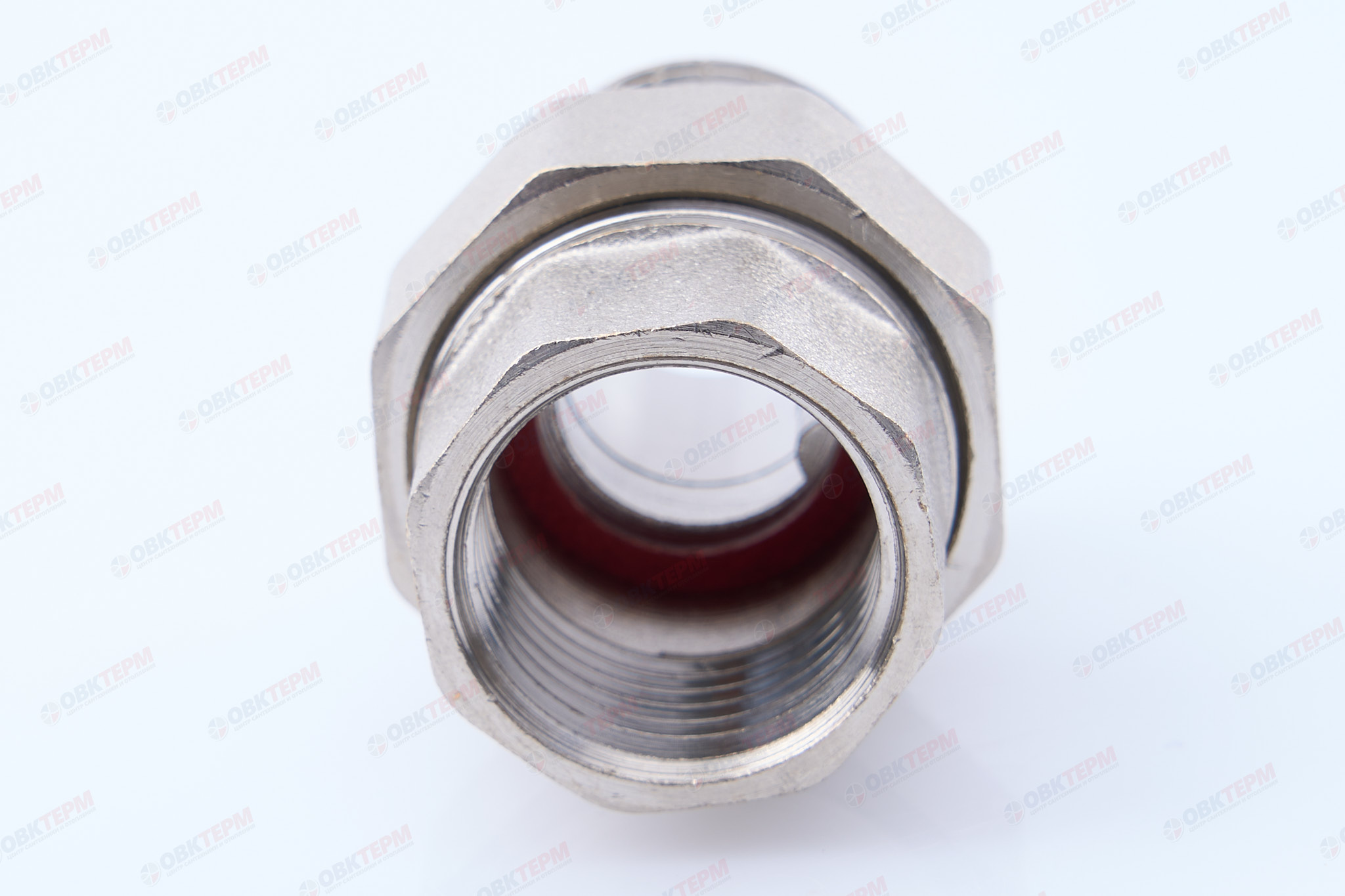 Американка с плоской прокладной         1/2" прямая  ZEISSLER   НИКЕЛЬ (120/10) - Изображение №5