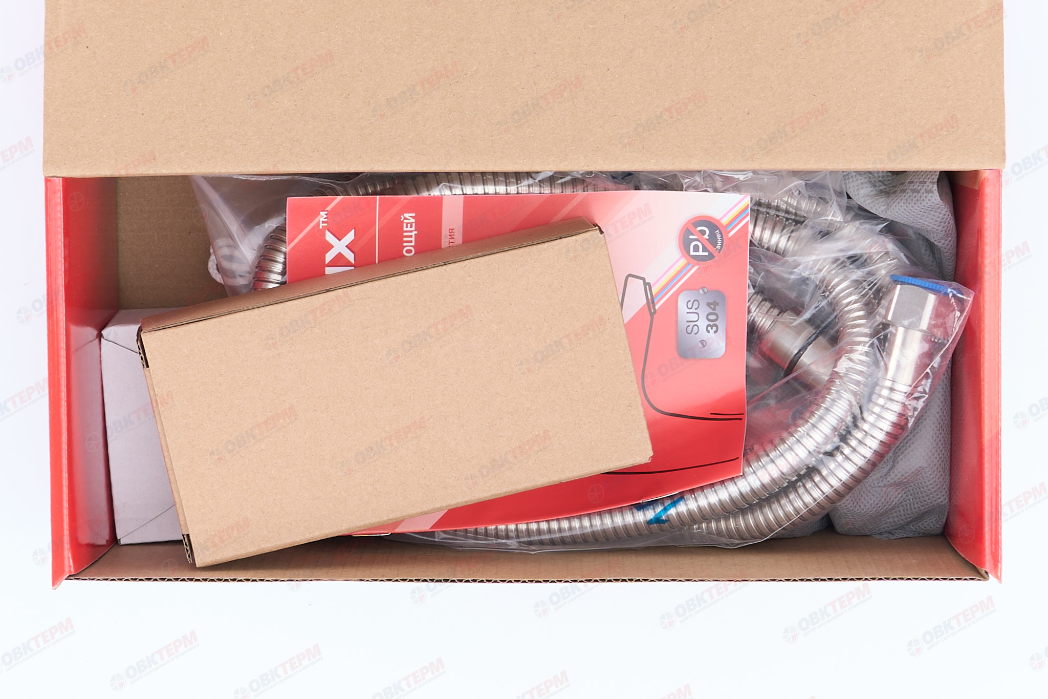 Смеситель с гигиеническим душем ZERIX SUS-222 из нерж стали(10 шт/ящ) - Изображение №5