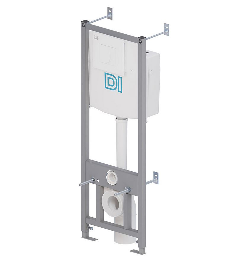 Инсталляц. сист д/унитаза DI (Тип 2-Б-DI / кнопка / цвет БЕЛЫЙ) - Изображение №1