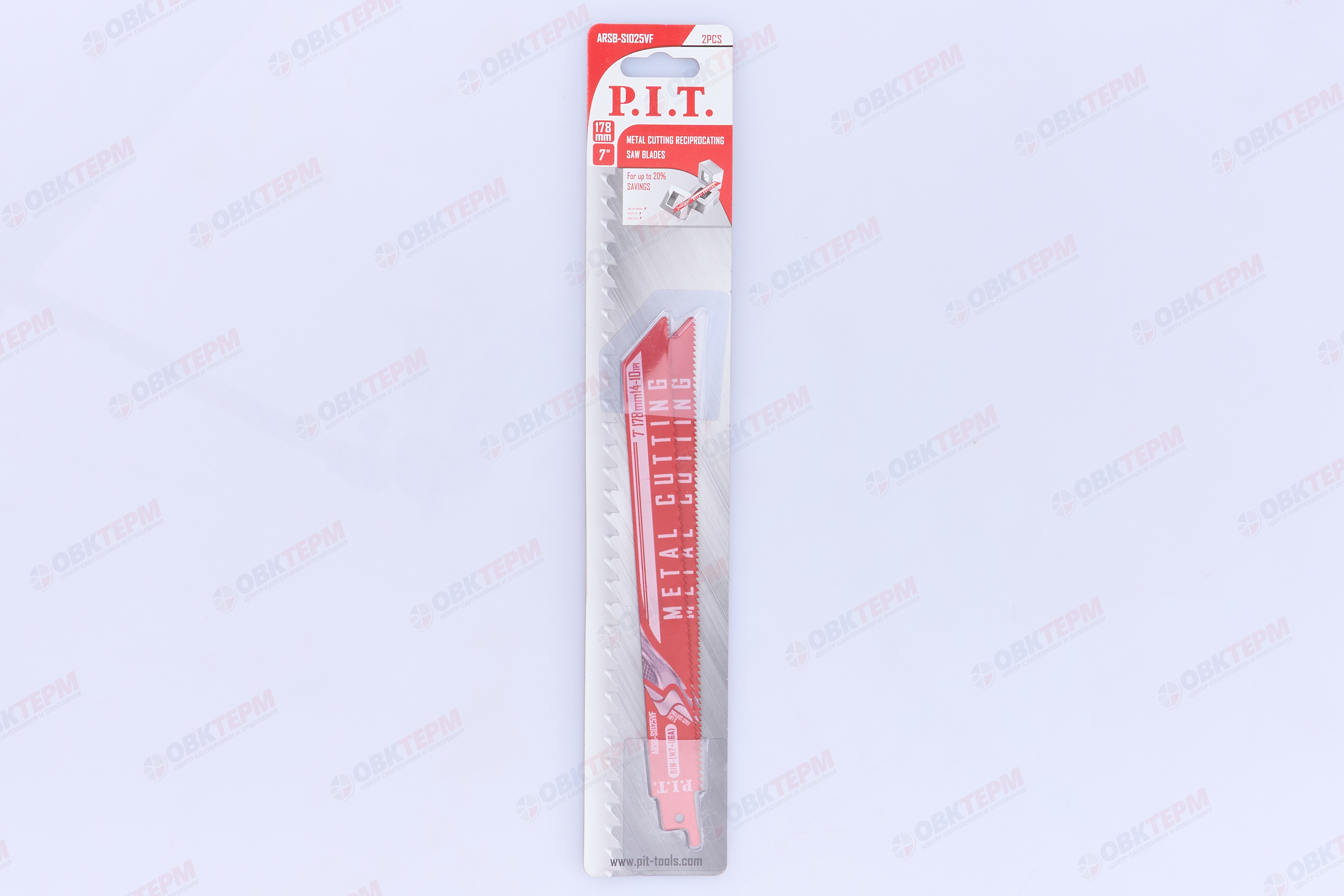Полотно для сабельной пилы по металлу P.I.T. S1025VF 178мм (2шт) (ARSB-S1025VF) - Изображение №1