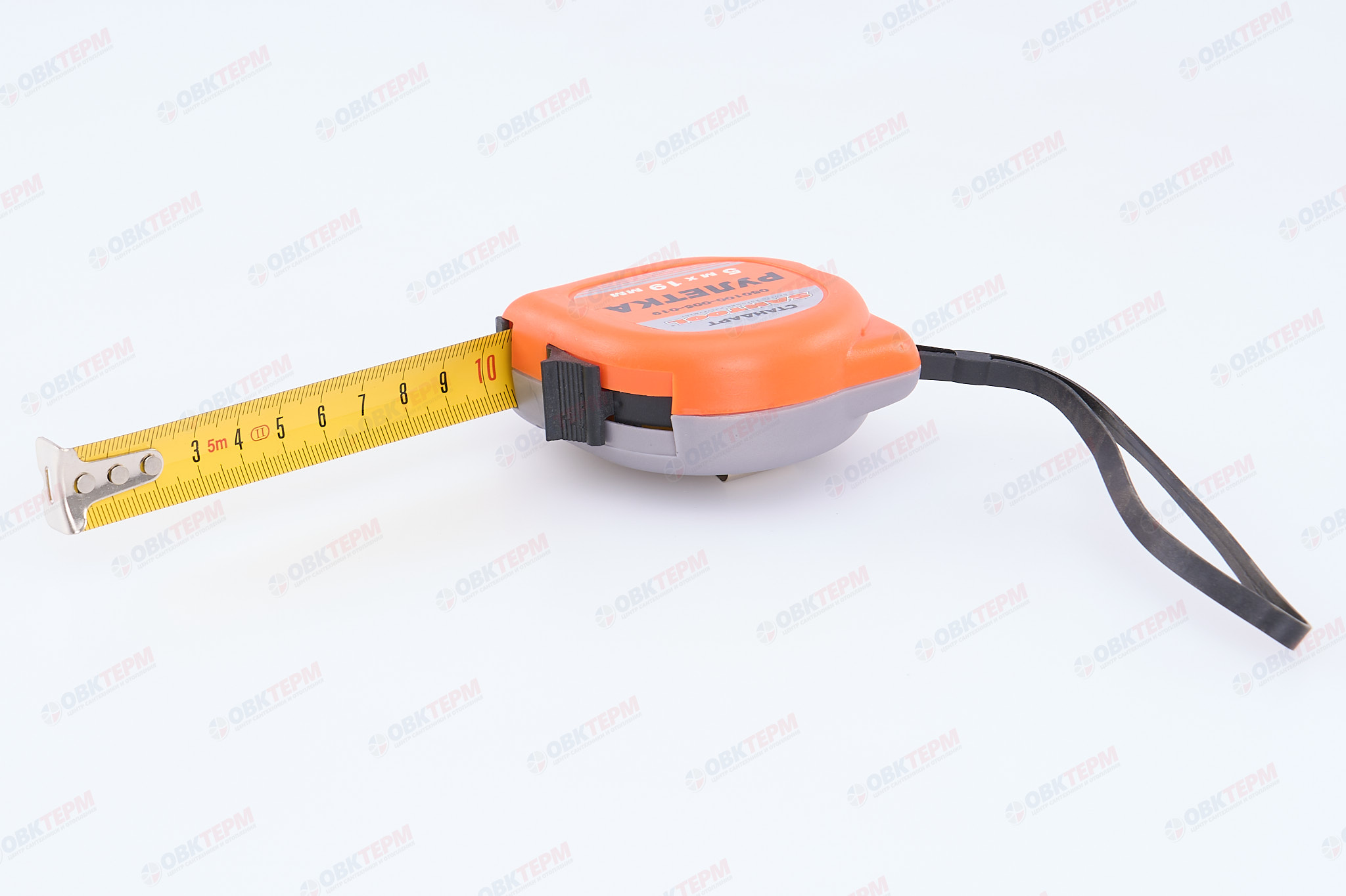 Рулетка СТАНДАРТ  5м*19мм с фиксатором SANTOOL - Изображение №1