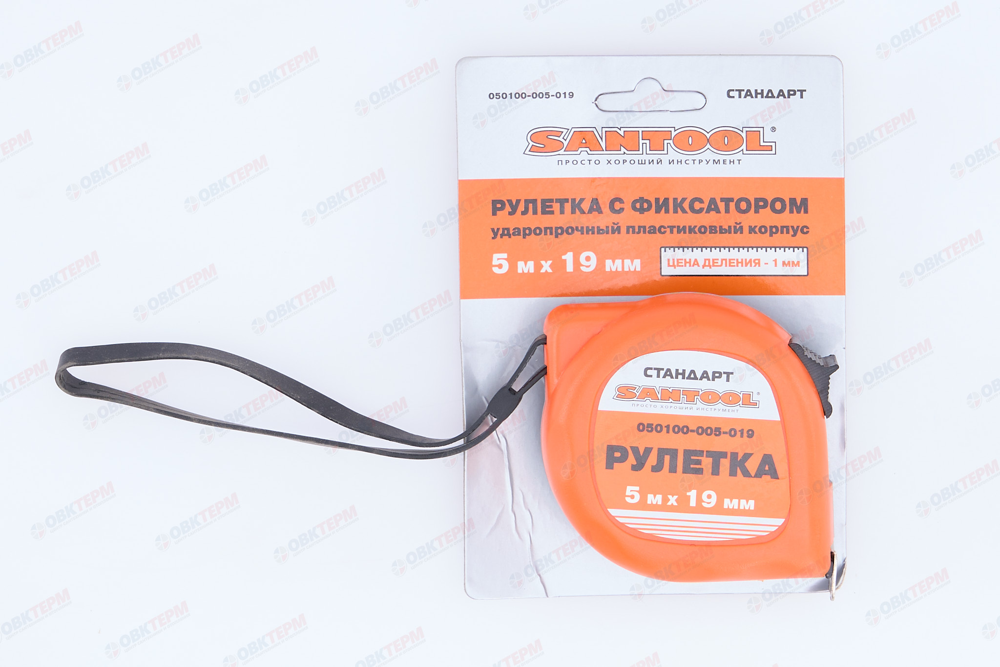 Рулетка СТАНДАРТ  5м*19мм с фиксатором SANTOOL - Изображение №5