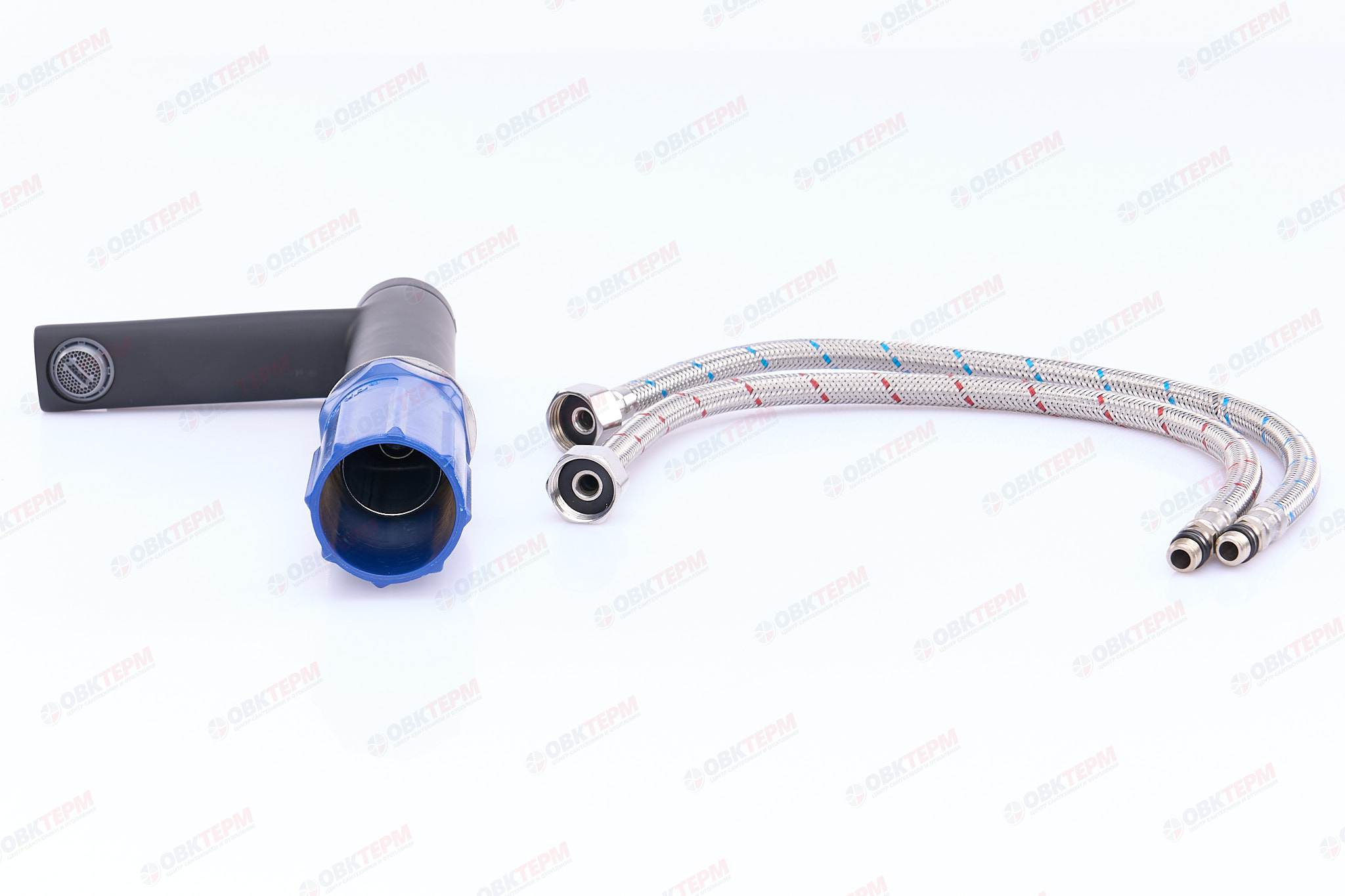 Смеситель д/умывальника FRAР F1067-6 черный /латунь /Ø25 /аэратор М24 /гайка - миниатюра №5